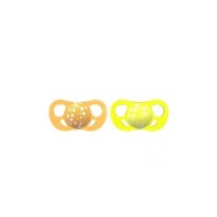 Пустушка Twistshake 0-6 міс. помаранчевий і жовтий, 2 шт. (78084)