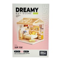Конструктор Mini House румбокс серії Інтер'єр – Спальня (світло) (8004)