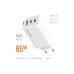 Зарядний пристрій ColorWay GaN Mini 65W PD Port PPS USB (USB-2C1A) white (CW-CHS058PD-WT)