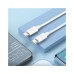 Дата кабель USB-C to USB-C 1.0m Magic silicone PD 60W X87 white HOCO (6931474783264)