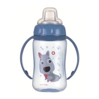 Поїльник-непроливайка Canpol babies Cute Animals Собачка з м'яким носиком і ручками 320 мл (56/512_blu)