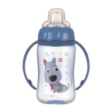 Поїльник-непроливайка Canpol babies Cute Animals Собачка з м'яким носиком і ручками 320 мл (56/512_blu)