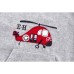 Набір дитячого одягу Breeze велюровий з вертольотом і штанцями в зірочку (8113-98/B-gray)