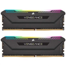 Модуль пам'яті для комп'ютера DDR4 16GB (2x8GB) 3200 MHz Vengeance RGB PRO Black Corsair (CMH16GX4M2E3200C16)