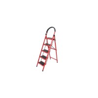 Драбина Voltronic 125см, до 150кг, 5 сходинок з гумовими килимками, металева (YT43354)