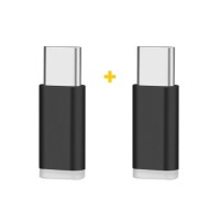 Перехідник Micro 5P F to USB-C M 2PCS black XoKo (XK-AC010-BK2)