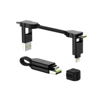 Дата кабель 6in1 inCharge X 0,14m 100W black Rolling Square (X01WR)