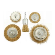 Щітка для електроінструменту Tolsen 5 шт, гофрований латунований дріт 0.3 мм (77553)