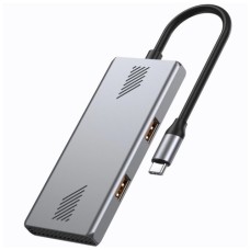 Концентратор Gembird USB-C 4-in-1 2xUSB 3.2 + 2xUSB-C 3.2 silver (UHB-CM-U310-A2C2-01)