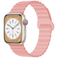 Ремінець до смарт-годинника Drobak Silicone Magnetic Link для Apple Watch All Series Ultra 2 49/45/44/42mm Pink sand (898928)