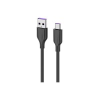 Дата кабель USB 2.0 AM to USB-C 1.0m Glow black 2E (2E-CCAC-BL)