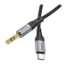 Кабель мультимедійний USB-C to 3.5mm M 1.0m Black HOCO (6942007608824)