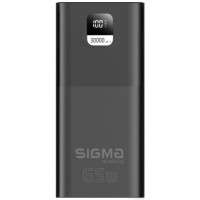 Батарея універсальна Sigma X-power SI30A6QLX 30000mAh, PD/65W, LED, cable 100w, black (4827798835111)