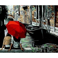 Картина по номерам ZiBi Червона парасоля 40*50 см ART Line (ZB.64201)