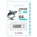 USB флеш накопичувач Wibrand 64GB Shark Silver USB 2.0 (WI2.0/SH64U4S)