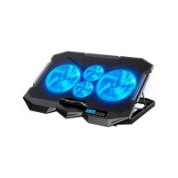 Підставка до ноутбука IceCoorel 10-17", 2*125mm + 2*70mm 2600 RPM, 385x280x28mm, Black (K22)