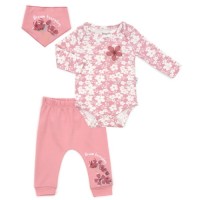 Набір дитячого одягу Miniworld з квіточками (16350-62G-pink)