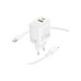 Зарядний пристрій BOROFONE BN29 Fuente 1xUSB-C PD30W + 1xUSB QC3.0 + cable USB-C to Lightning White (6941991120336)