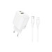 Зарядний пристрій BOROFONE BN29 Fuente 1xUSB-C PD30W + 1xUSB QC3.0 + cable USB-C to Lightning White (6941991120336)