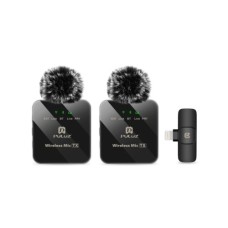 Мікрофон Puluz для iPhone/iPad 8-контактний приймач і два мікрофони Black (PU647B)