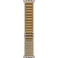 Ремінець до смарт-годинника Apple 49mm Tan Alpine Loop - Medium - Natural Titanium Finish (MXN23ZM/A)