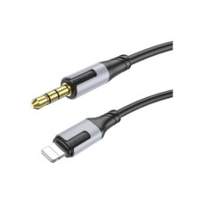 Кабель мультимедійний Lightning to 3.5mm M 1.0m BL19 black BOROFONE (6941991108327)