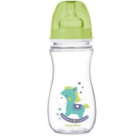 Пляшечка для годування Canpol babies антиколькова EasyStart - Toys з широким отвором 300 мл (35/222_gre)