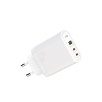 Зарядний пристрій XO 2xUSB-C PD65W + 1xUSB 45W white (СE04-WH)