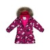 Пальто дитяче Huppa PARISH 12470055 фуксія з принтом 146 (4741468965123)