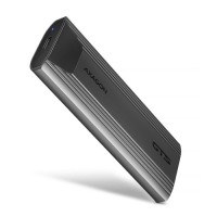 Кишеня зовнішня AXAGON USB-C 10Gbps metal box for M.2 NVMe & SATA SSD THIN SCREWLESS (EEM2-GTS2)