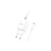 Зарядний пристрій HOCO C148A USB-C PD30W + cable USB-C to USB-C white (6942007630320)