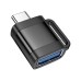 Перехідник UA31C USB-C M to USB F OTG Black HOCO (6942007628129)