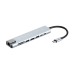 Концентратор 2E USB-C 8-in-1 1xUSB 2.0 + 1xUSB 3.0 + 2xUSB-C PD + HDMI + microSD/SD + 1xRJ45 0.13m gray (2E-W2681)
