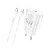 Зарядний пристрій HOCO N22 Jetta USB-C PD25W + cable USB-C to Lightning White (6931474760074)