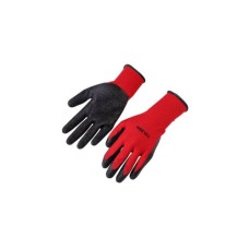 Захисні рукавиці Tolsen поліестер з латексним покриттям червоні L (9) (45512)