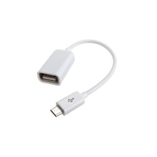 Перехідник OTG USB 2.0 AF to Micro 5P 0.16m white Lapara (LA-UAFM-OTG white)