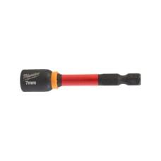 Головка магнітна Milwaukee 1/4", шестигранна, 7 мм Shockwave, ударостійка (4932492437)