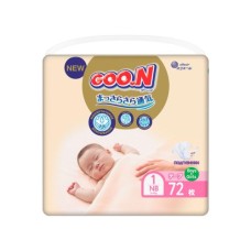 Підгузки GOO.N Premium Soft Newborn до 5 кг розмір SS на липучках 72 шт (863222)