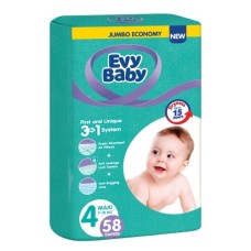 Підгузки Evy Baby Maxi Jumbo 7-18 кг 58 шт (8683881000011)