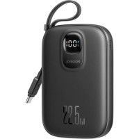 Батарея універсальна JOYROOM 10000mAh, 22.5W, PD, QC, built-in USB-C cable, Black (JR-PBF17)