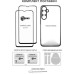 Чохол до мобільного телефона Dengos Samsung Galaxy A16 Carbon + glass 2pcs (Blue) (DG-CTG2P-07)