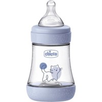 Пляшечка для годування Chicco Perfect 5 із силіконовою соскою 0+ місяців 150 мл Блакитна (20211.22.40)