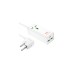 Мережевий фільтр живлення HOCO AC9A 1 роз, 2 USB,USB-C, 30W, 1,5м, White (AC9AW)