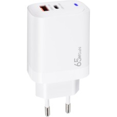 Зарядний пристрій XoKo 1xUSB-C PD65W + 1xUSB QC3.0 GaN white (XK-QC-620)