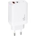 Зарядний пристрій XoKo 1xUSB-C PD65W + 1xUSB QC3.0 GaN white (XK-QC-620)
