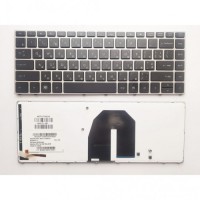 Клавіатура ноутбука HP ProBook 5330m черная с серебристой рамкой подсветкой UA (AEFR11R00010/653171-B31/9Z.N6TBQ.01D)