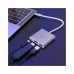 Концентратор HOCO USB-C to USB3.0+HDMI+PD HB14 Silver (6931474725790)