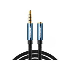 Кабель мультимедійний 3.5mm M to 3.5mm F 1.0m AV118 blue Ugreen (40673)