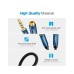 Кабель мультимедійний 3.5mm M to 3.5mm F 1.0m AV118 blue Ugreen (40673)