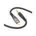 Кабель мультимедійний Lightning to 3.5mm M 1.0m black Black HOCO (6931474791153)
